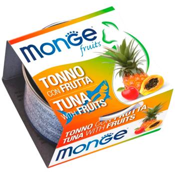 Корм вологий Monge Fruits з тунцем та фруктами для котів 80г - купити, ціни на MasterZoo - фото 1