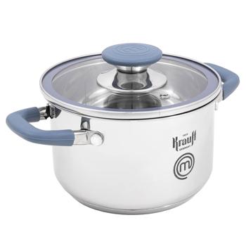 Кастрюля Krauff со стеклянной крышкой 4,7л 22см - купить, цены на МегаМаркет - фото 2