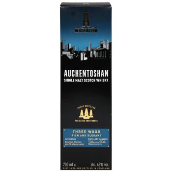 Віскі Auchentoshan Three Wood 8 років 43% 0,7л - купити, ціни на КОСМОС - фото 4