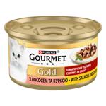 Gourmet Gold Wet Food with Salmon and Chicken for Cats 85g