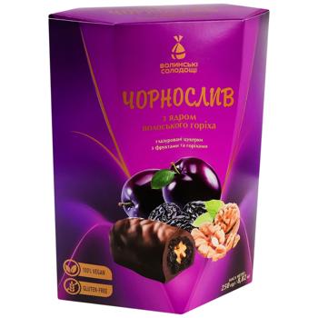 Конфеты Волинські Солодощі Чернослив с ядром грецкого ореха 250г - купить, цены на Эпицентр FOOD - фото 1