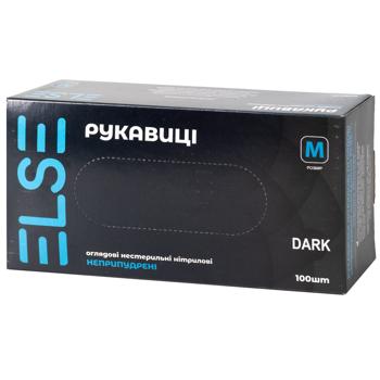 Else Non-sterile Powder-free Nitrile Gloves s.M 100pcs Black - buy, prices for COSMOS - photo 1