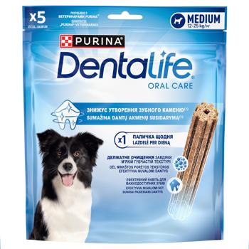 Ласощі для собак DentaLife Medium для середніх порід для здоров'я ротової порожнини 115г - купити, ціни на Чудо Маркет - фото 1