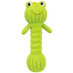 Trixie Latex Dumbbell Frog Toy with Squeaker for Dogs 18cm