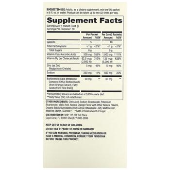 Вітамін С + цинк та вітамін D3, Vitamin C-PAK with Quercetin, Dr. Mercola, зі смаком апельсина, 500  - купити, ціни на Біотус - фото 3