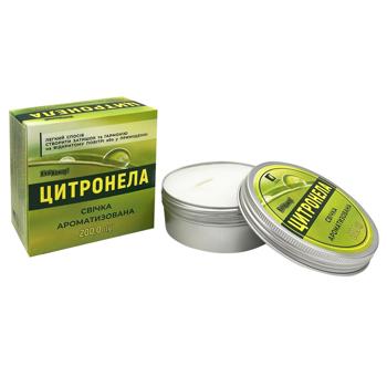 Свічка Киш-Комар Цитронела ароматизована 200г - купити, ціни на КОСМОС - фото 1
