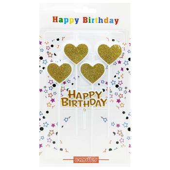 Hearts Stars Cake Candles 34359-2 - buy, prices for Chudo Market - photo 1