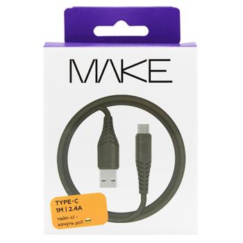 Кабель Make Type-C 2,4A PVC 1м - купити, ціни на - фото 2