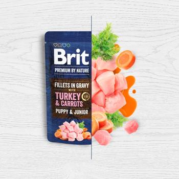 Brit Premium Fillets in Gravy Wet Food with Turkey and Carrots for Puppies 100g - buy, prices for - photo 2
