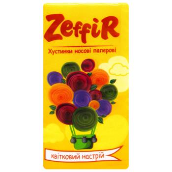 Платки бумажные ZeffiR Цветочное настроение 10шт - купить, цены на МегаМаркет - фото 1
