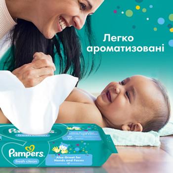 Cалфетки влажные Pampers Fresh Clean 4х52шт - купить, цены на МегаМаркет - фото 8