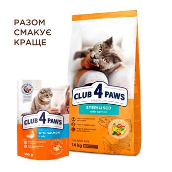 Корм сухой Club 4 Paws Premium с лососем для стерилизованных кошек 2кг - купить, цены на MasterZoo - фото 5