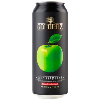 Сидр Gardenz Яблочный сладкий белый 5,4% 0,5л