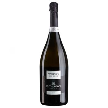 Вино игристое Soligo Prosecco Treviso Brut белое брют 11% 1,5л - купить, цены на ULTRAMARKET - фото 1
