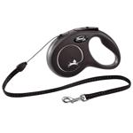 Flexi New Classic Roulette Leash with Cord S Up to 12kg 5m Black