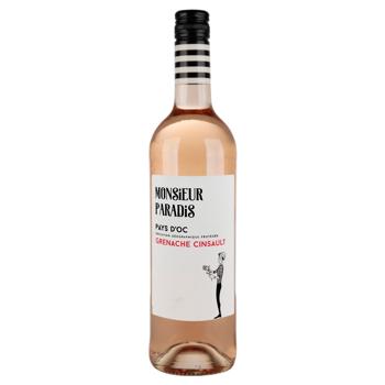 Monsieur Paradis Grenache Cinsault Dry Pink Wine 12.5% 0.75l