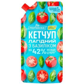 Кетчуп Pripravka Лагідний з базиліком 400г - купити, ціни на Чудо Маркет - фото 1