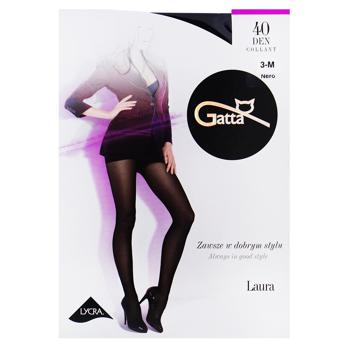 Колготы Gatta Laura 40den женские р.3 Nero - купить, цены на ЕКО Маркет - фото 1