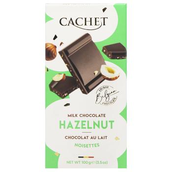 Cachet Milk Chocolate with Granulated Hazelnuts 31% 90g