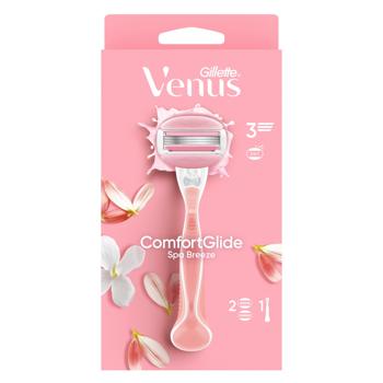 Gillette Venus Comfortglide Spa Breeze Razor with 2 Replaceable Cartridge - buy, prices for Za Raz - photo 1