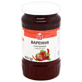Fine Life Strawberry Jam 465g - buy, prices for METRO - photo 1