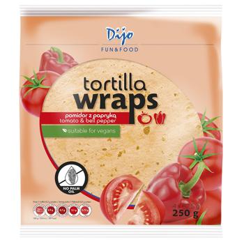 Dijo Tortilla Wraps with Tomato 250g