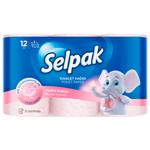Туалетний папір Selpak Perfumed  Пудра 3-шаровий 12шт
