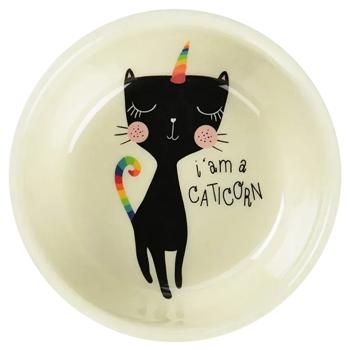 Миска Arjan Impex Unicorn Cute Cat металева 470мл - купити, ціни на MasterZoo - фото 3