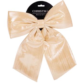 Wide Gold Bow Christmas Tree Decoration 28x34x2.5cm - buy, prices for COSMOS - photo 1