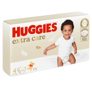 Подгузники Huggies Extra Care 4 8-16кг 60шт - купить, цены на - фото 2