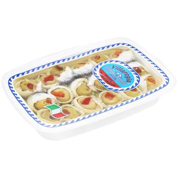 Анчоуси Villaregia з оливками в олії 200г - купити, ціни на Cупермаркет "Харків" - фото 1