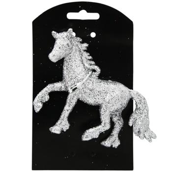Прикраса новорічна Кінь пластик 13,5см в асортименті - купити, ціни на Auchan - фото 2