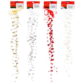 Bona Di Bow with Beaded Pendants Christmas Decoration 40.3cm in Assortment - buy, prices for WINETIME - photo 1