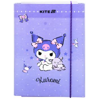 Kite Kuromi B5 Cardboard Folder for Notebooks with Elastic Band