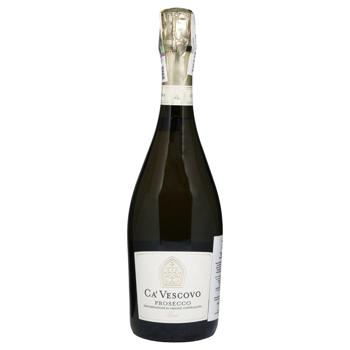 Вино ігристе CA'VES Prosecco DOC 0,75л 10,5% (Італія) - купить, цены на КОСМОС - фото 1