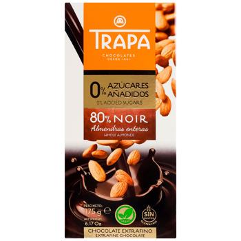 Trapa Dark Сhocolate with Almonds 80% 175g - buy, prices for Grono - photo 1