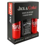 Jack&Coke Gift Set Jack Daniel's Whiskey 40% 0.7l and Coca-Cola 0.33l 2pcs