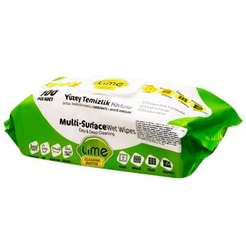 Lime Universal Cleaner Wet Wipes 100pcs - buy, prices for Vostorg - photo 1