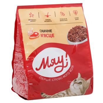 Корм сухий Мяу! з м’ясом для котів 300г
