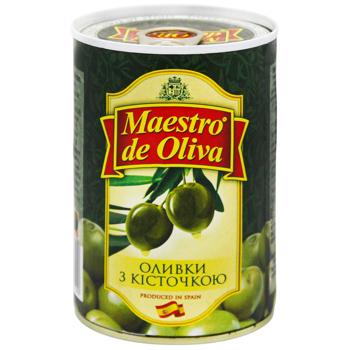 Оливки Maestro de Oliva з кісточкою 432г