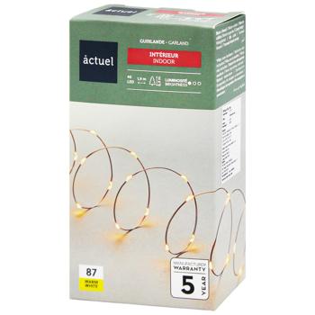 Actuel 40LEDBattery-powered Yellow Garland 1.95m - buy, prices for Auchan - photo 1