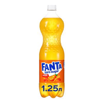 Напій газований Fanta апельсин без цукру 1,25л - купити, ціни на AlcoHub - фото 1