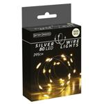 Internal Garland on Batteries 80 LED Bulbs Warm White Color