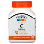 21st Century Orange Flavored Vitamin C 500mg 110 chewables