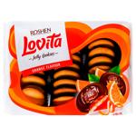 Печиво Roshen Lovita здобне з желейною начинкою зі смаком апельсину 420г