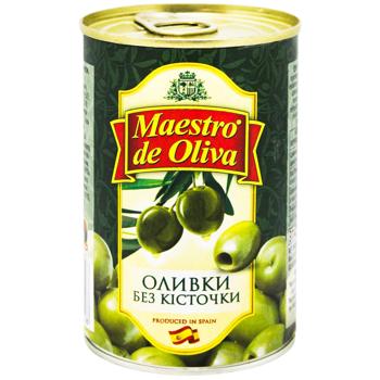 Оливки Maestro de Olivia без косточки 300г - купить, цены на Идеал - фото 1