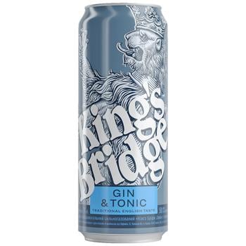 King`s Bridge Gin & Tonic Low-Alcohol Drink 7% 0.5l - buy, prices for COSMOS - photo 1