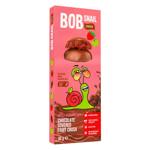 Цукерки Bob Snail яблучно-полуничні в молочному шоколаді без цукру 30г
