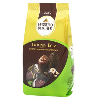 Конфеты Ferrero Rocher Golden Eggs черный шоколад с какао и фундуком 90г - купить, цены на NOVUS - фото 1