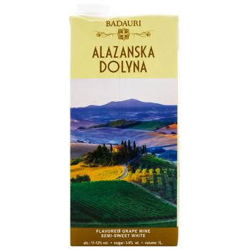 Вино Badauri Алазанская долина белое полусладкое 11-12% 1л - купить, цены на ЕКО Маркет - фото 2
